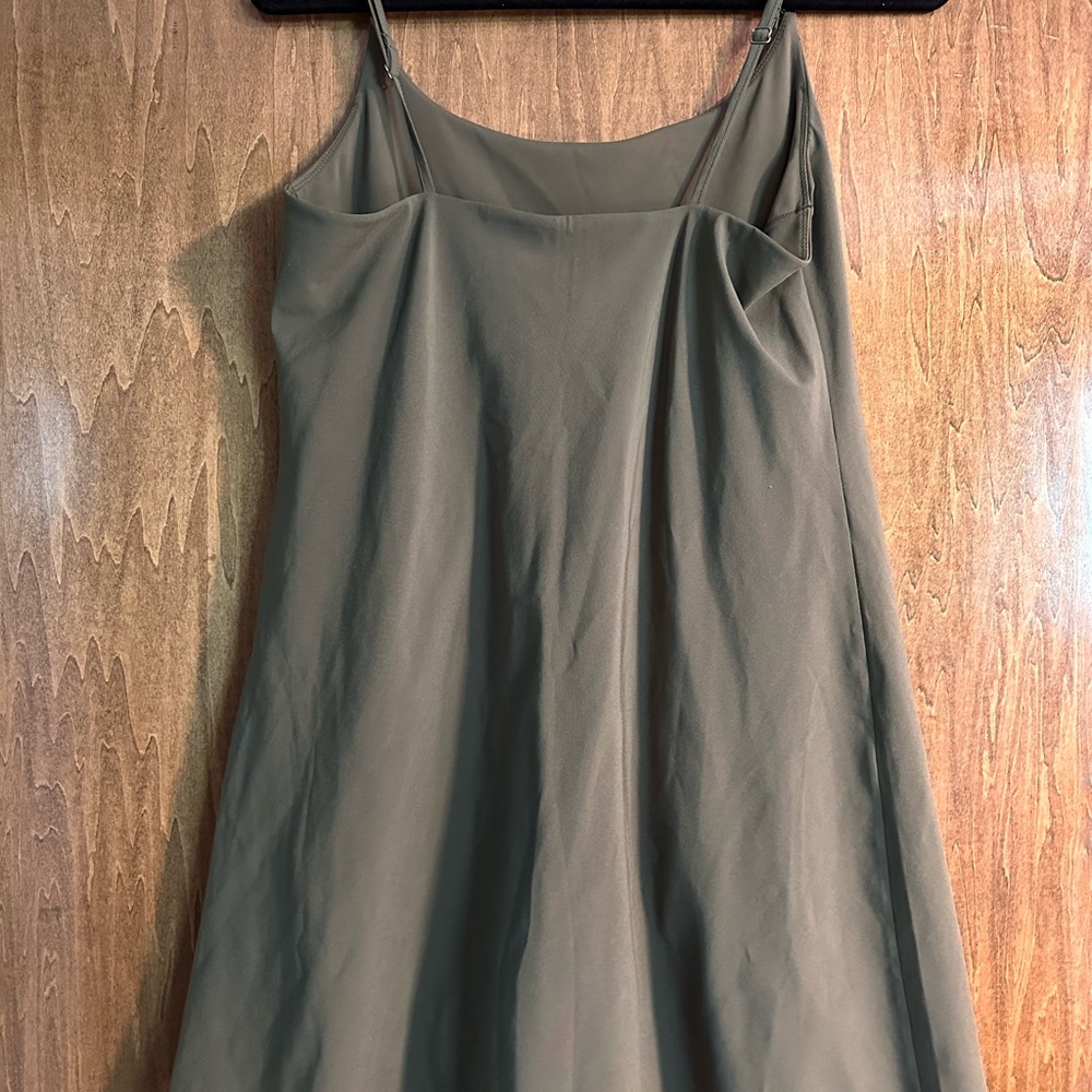 A&F olive green exercise dress with built in shorts (pockets!). Worn twice. - Picture 2 of 7